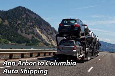 Ann Arbor to Columbia Auto Shipping